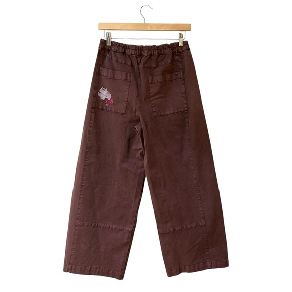 Pilcro The Izzie Relaxed Pull-On Barrel Pants Sz S Embroidered Stretch Ankle - Picture 4 of 11